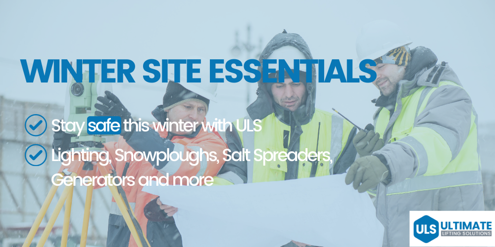 Winter Workplace essentials, snowploughs, salt spreaders, generators and security site boxes