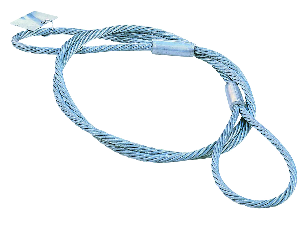Single Leg Wire Rope Sling from 5mm Dia (300Kgs) up to 16mm dia (3 tonne)